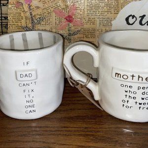 Mom & Dad Coffee Cups Gift Set, NWT